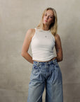 HEART TANK TOP - FLAT WHITE