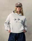 SWALLOW HOODIE - GREY MELANGE