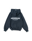 MESSENGER ZIP HOODIE  - BLACK