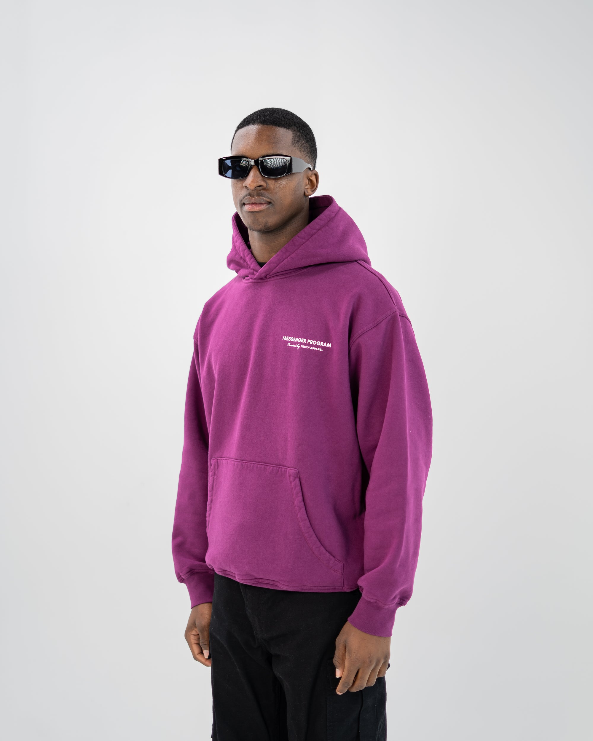 MESSENGER HOODIE - PLUM