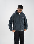 MESSENGER ZIP HOODIE - BLACK
