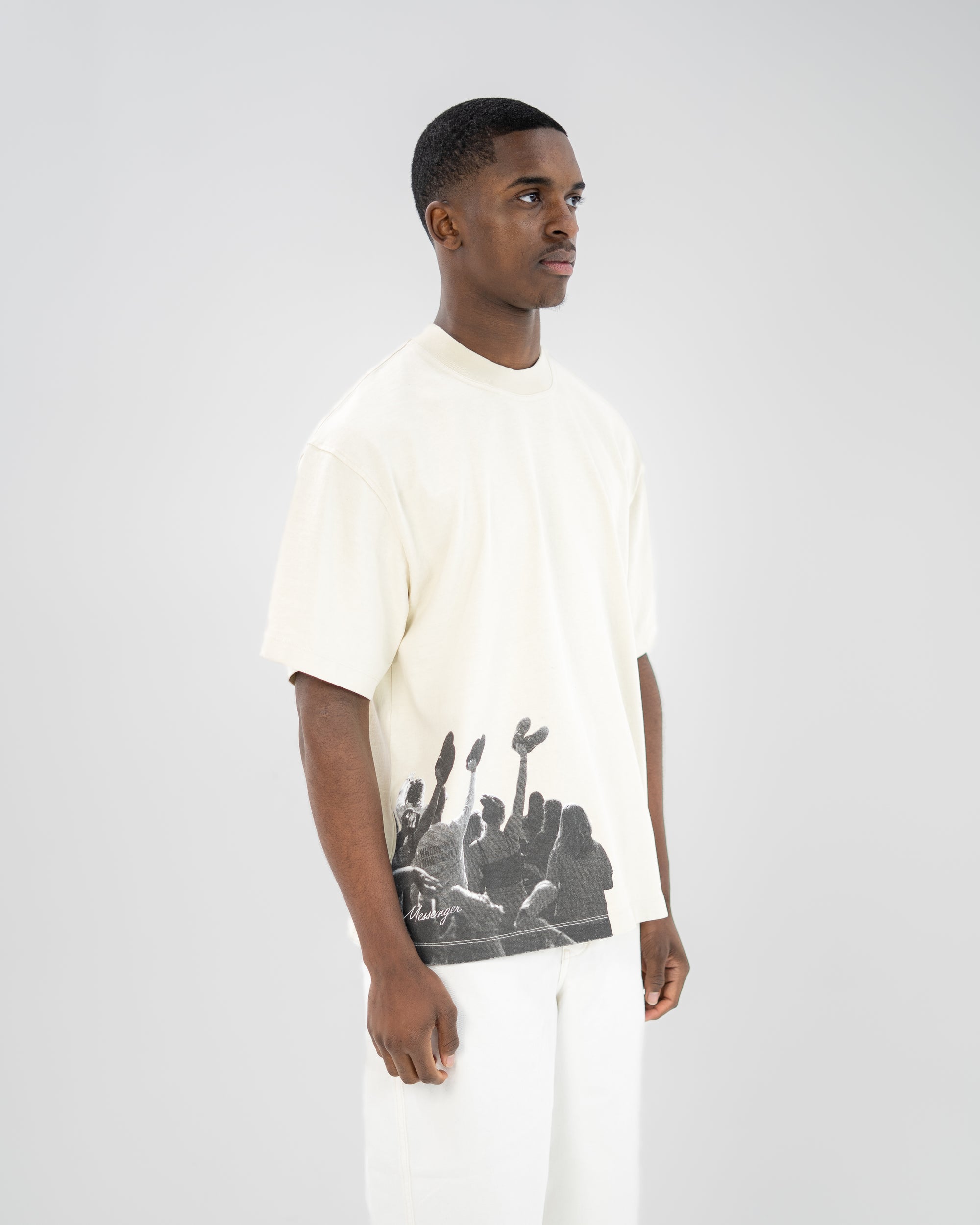 MESSENGER WORLD&#39;S TEE - BONE WHITE