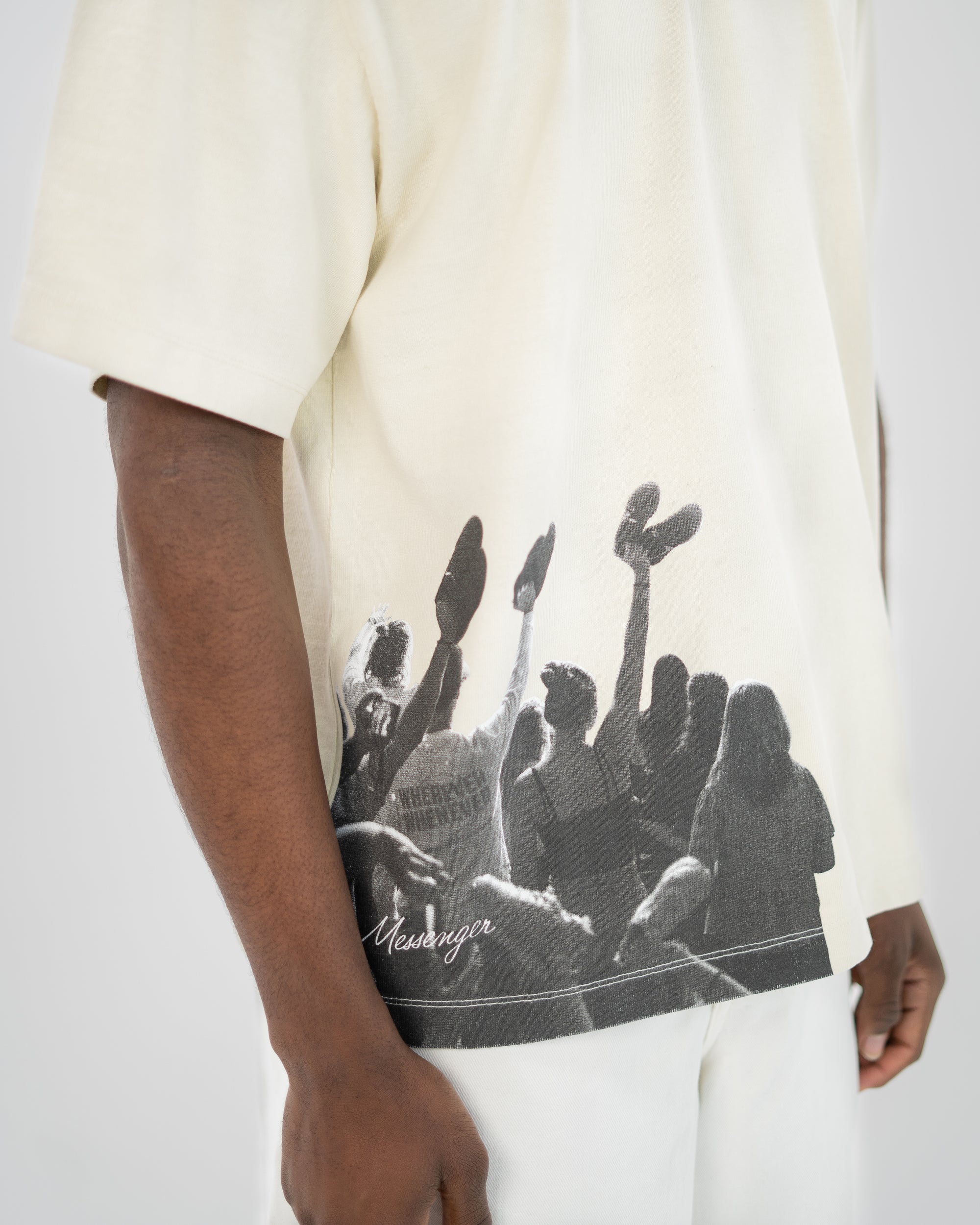 MESSENGER WORLD&#39;S TEE - BONE WHITE