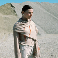 RIVER SCARF - BEIGE/ORANGE