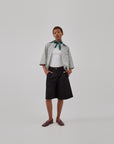 PLEATED SHORT - BLACK