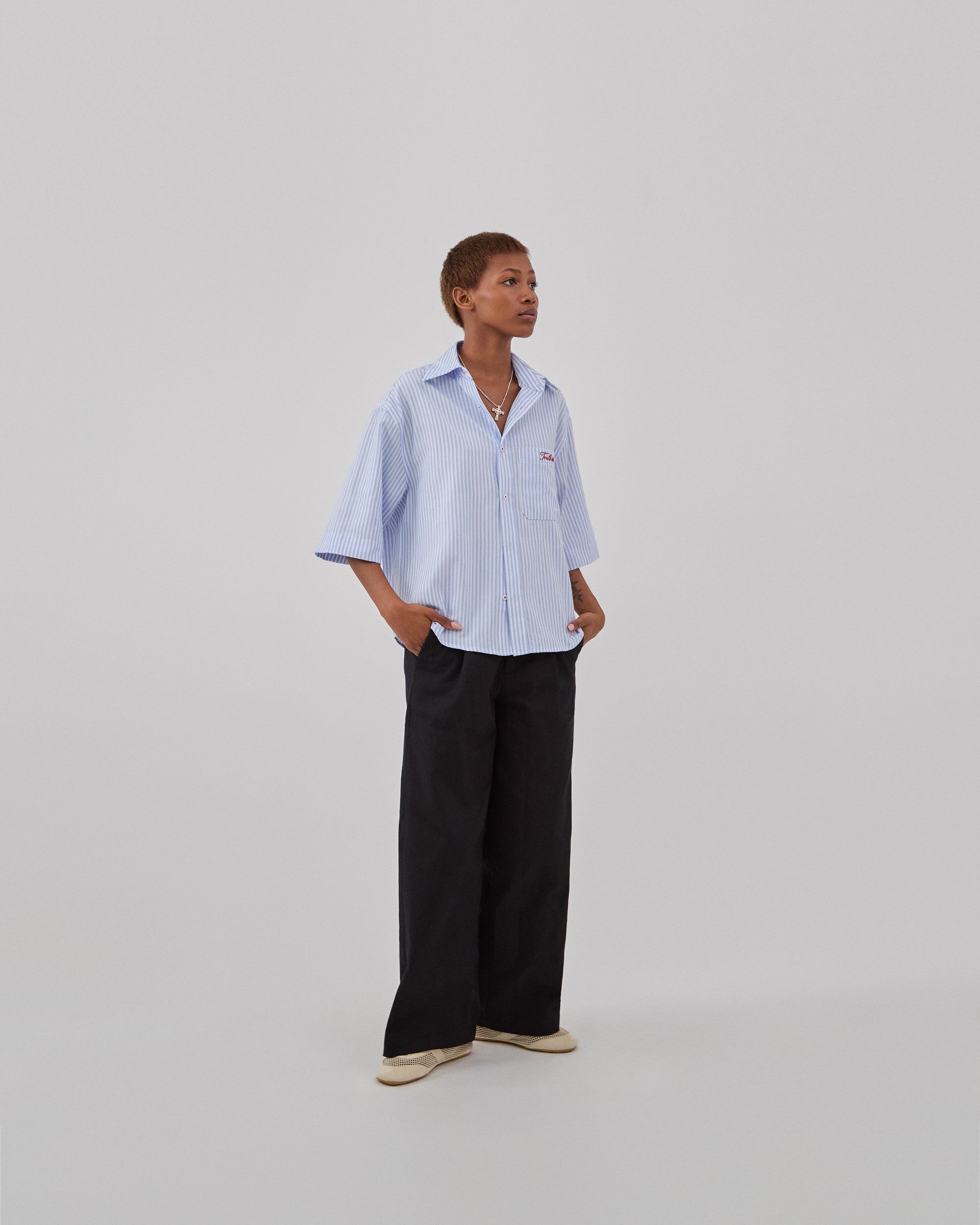PLEATED TROUSER - BLACK