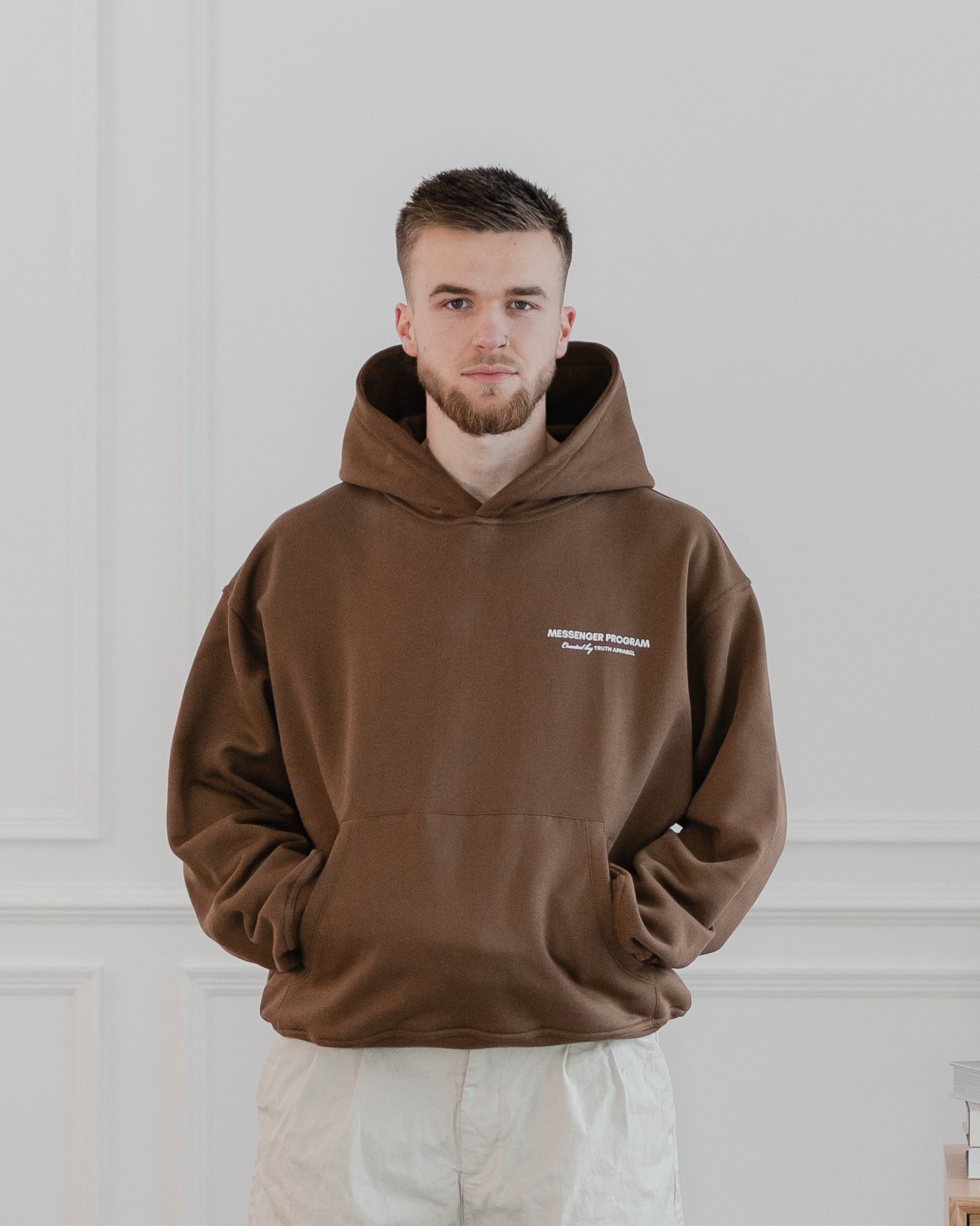 MESSENGER HOODIE BROWN – TRUTH - Main Image