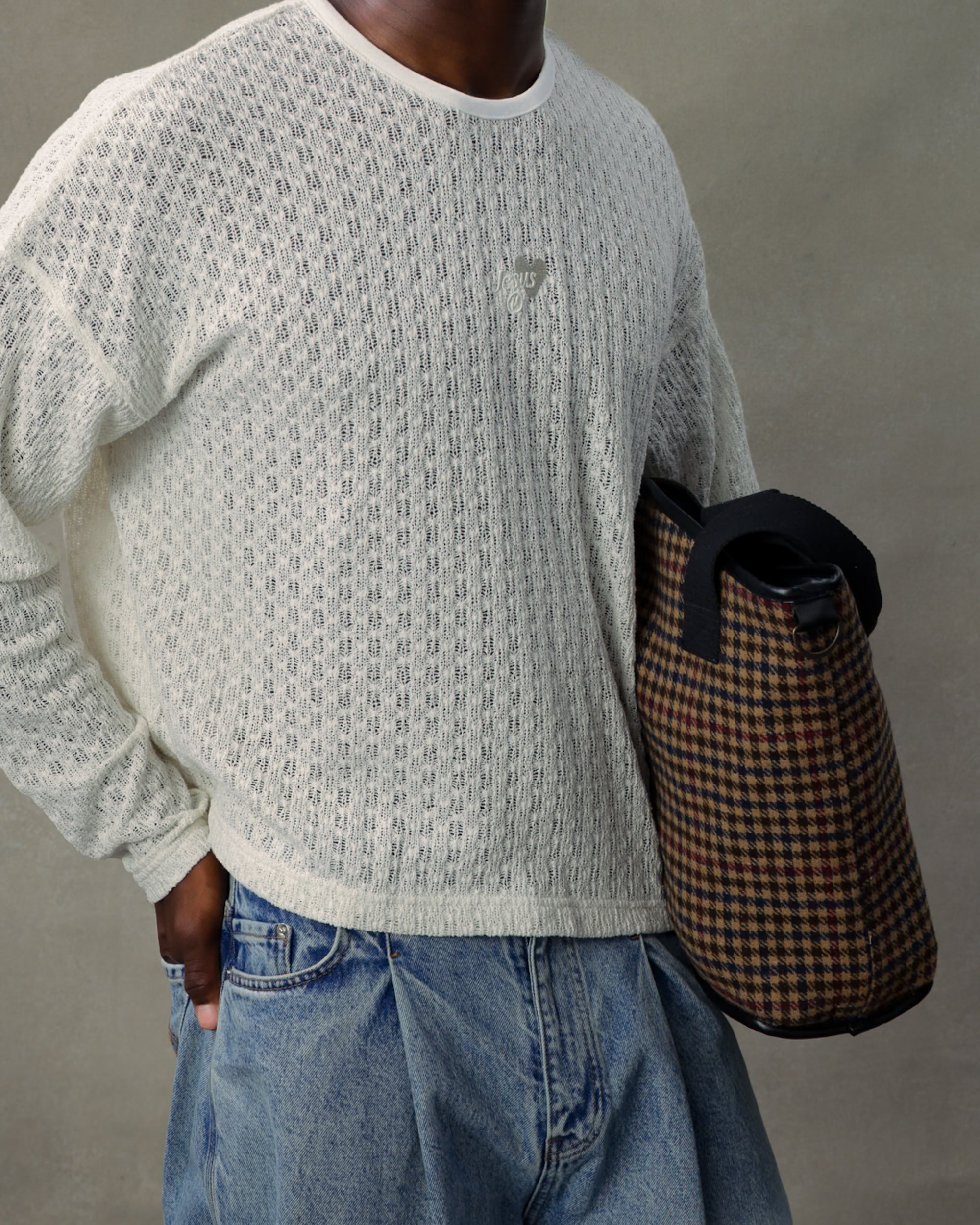 KNIT LONGSLEEVE - FLAT WHITE
