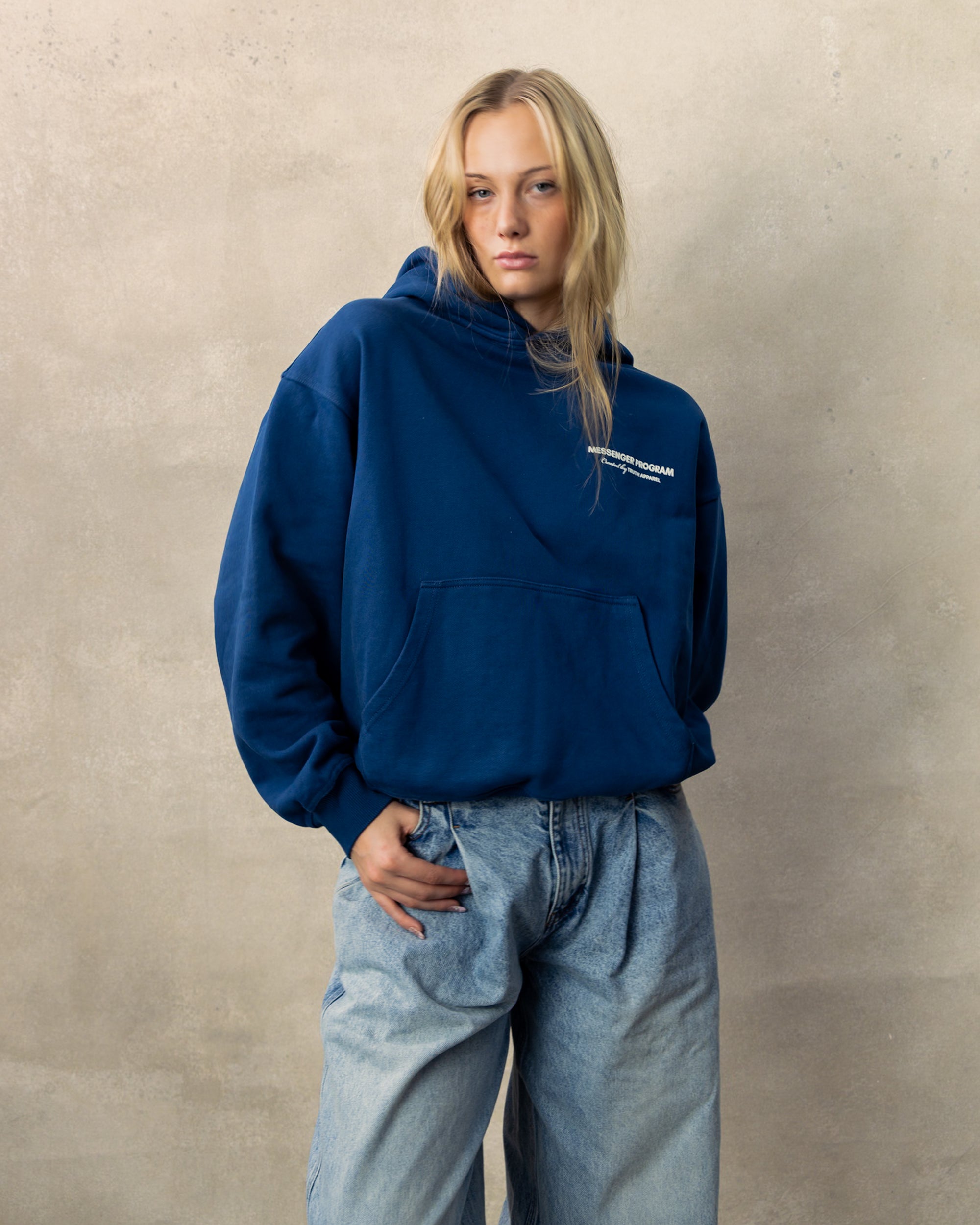 MESSENGER HOODIE -  BLUE