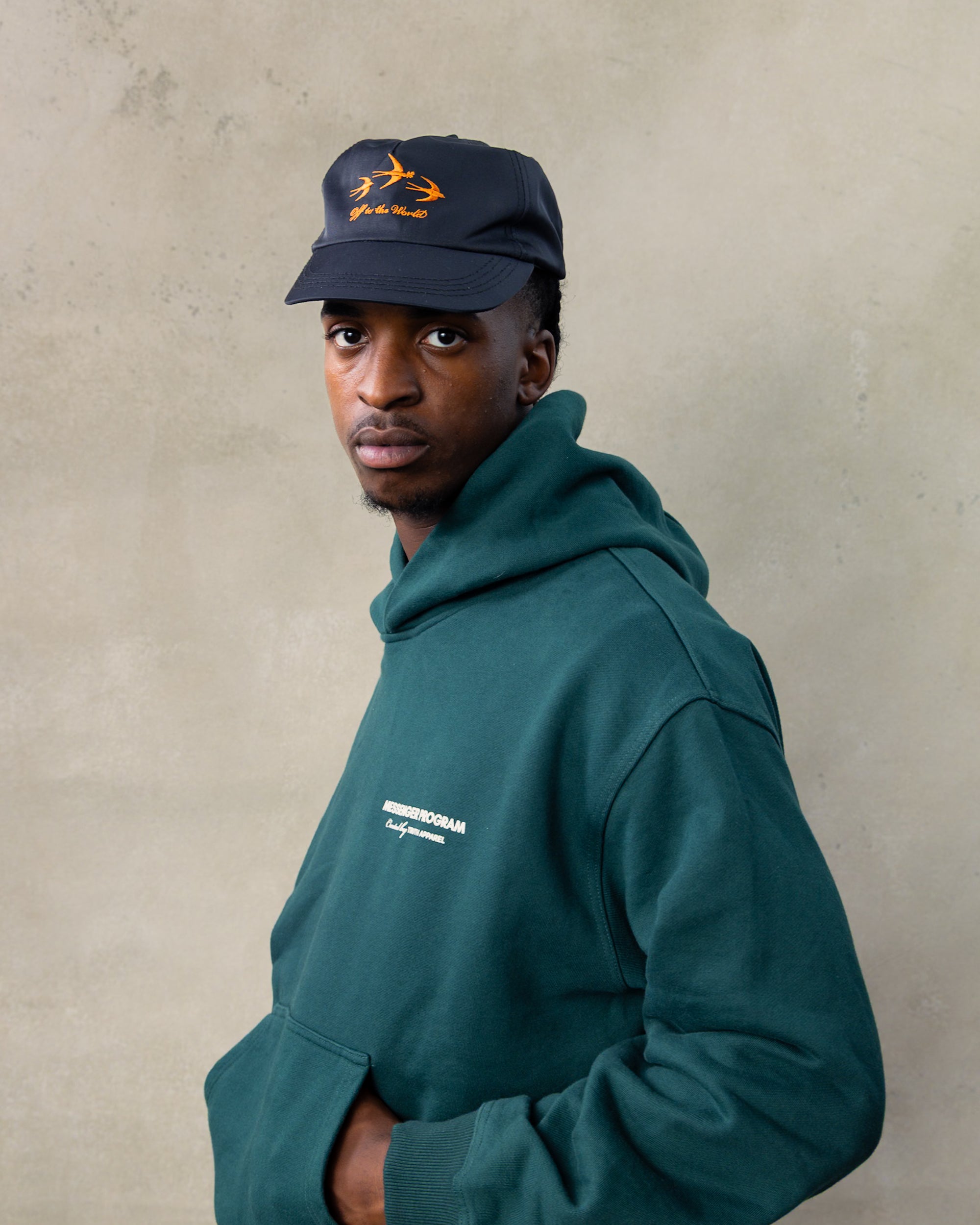 MESSENGER HOODIE -  GREEN