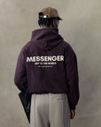 MESSENGER HOODIE -  PLUM