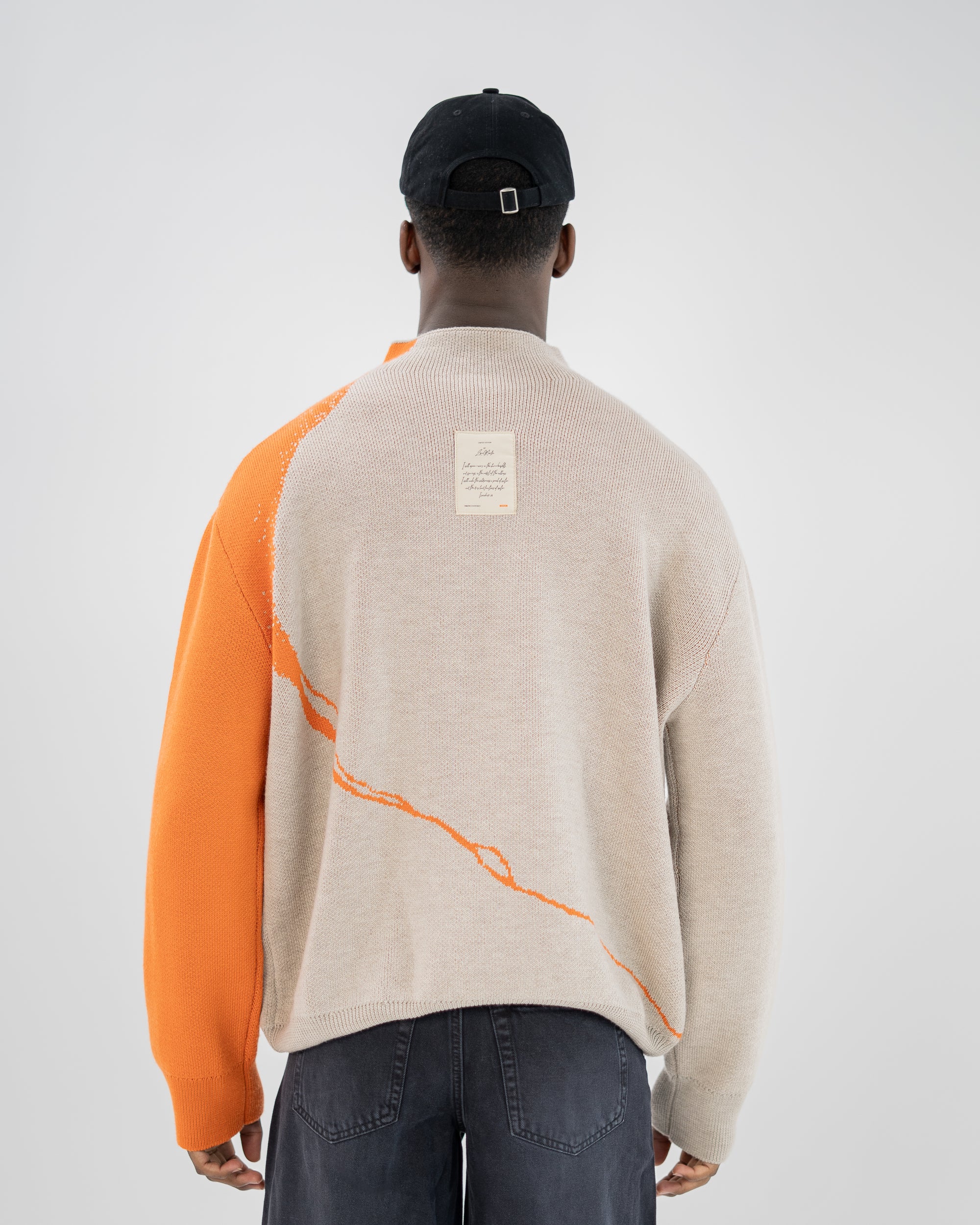 SIGNATUR SWEAT - BEIGE/ORANGE