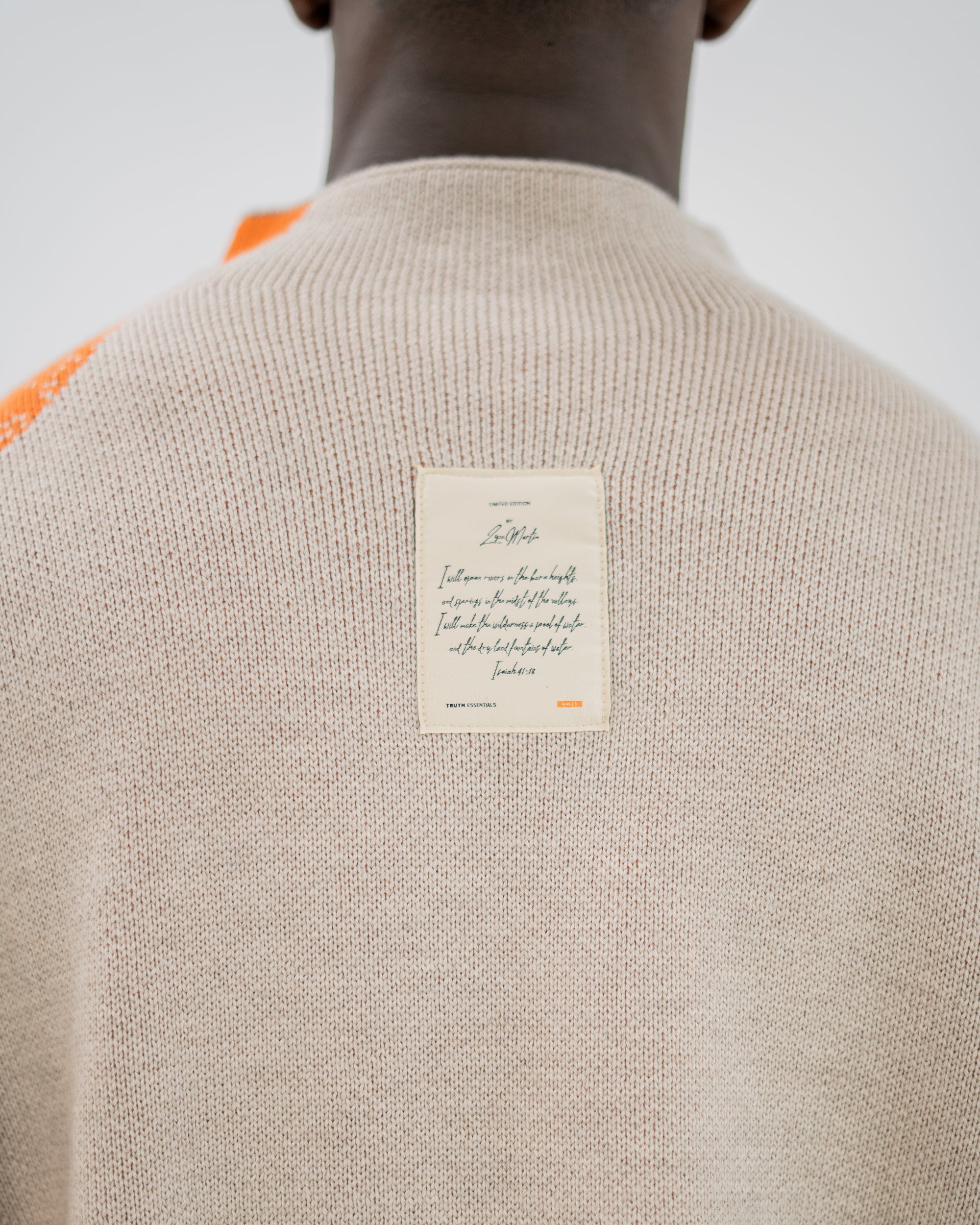 SIGNATUR SWEAT - BEIGE/ORANGE