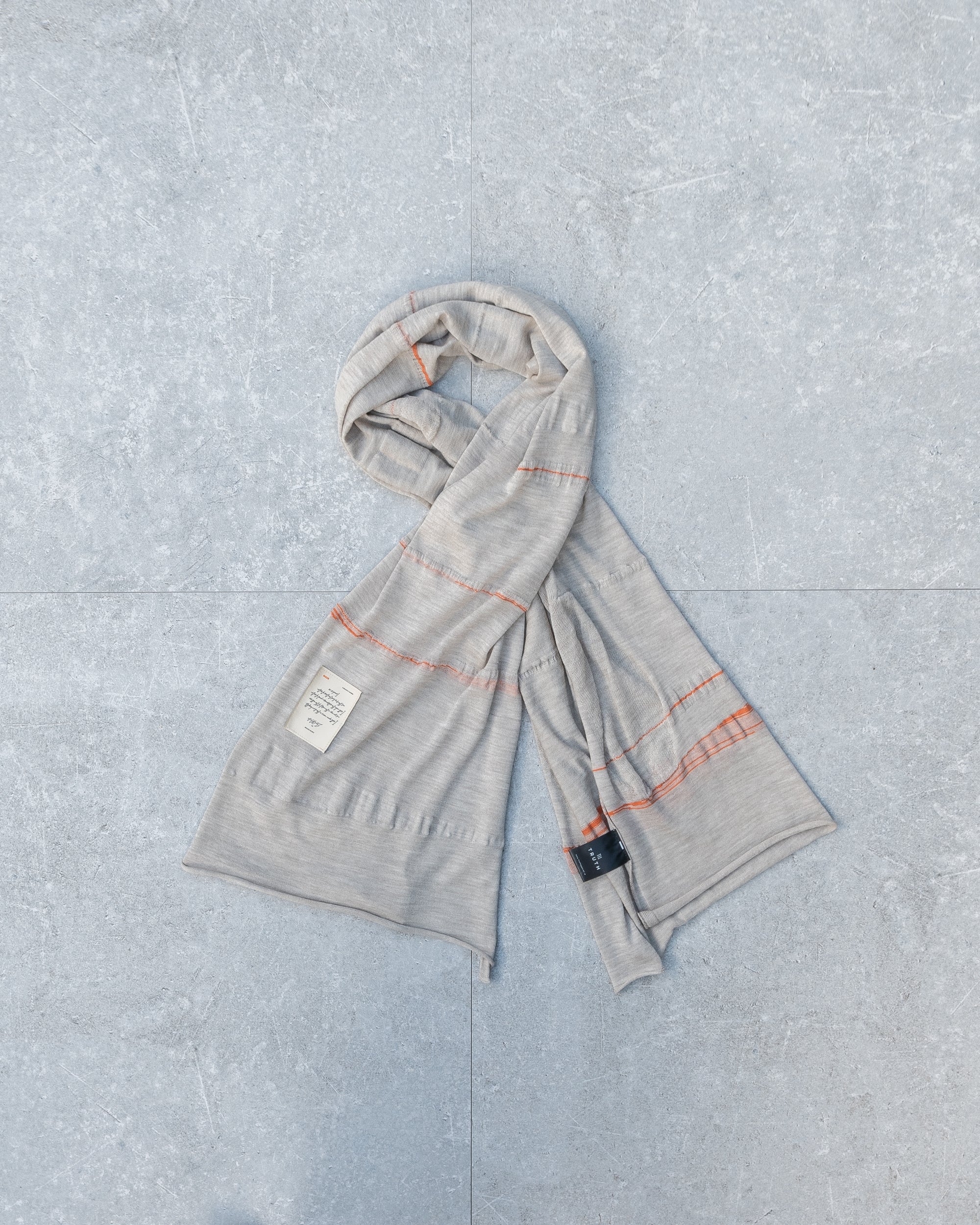 RIVER SCARF - BEIGE/ORANGE