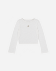 HEART LONGSLEEVE - FLAT WHITE