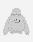 SWALLOW HOODIE -  GREY MELANGE