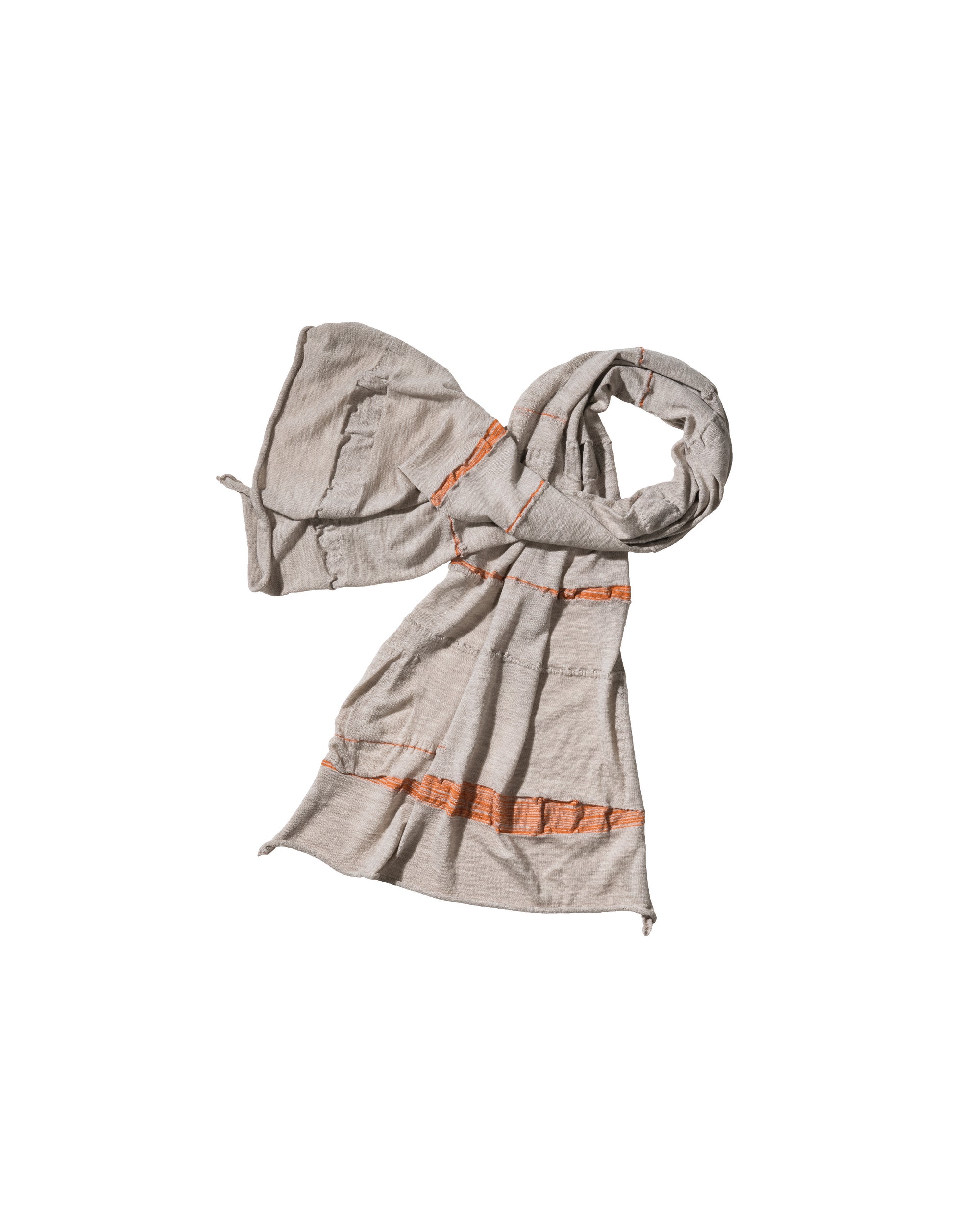 RIVER SCARF - BEIGE/ORANGE