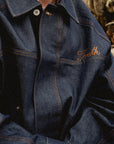 RAW DENIM JACKET - DARK BLUE